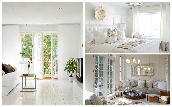 Cortinas Blancas y Deco en Blanco